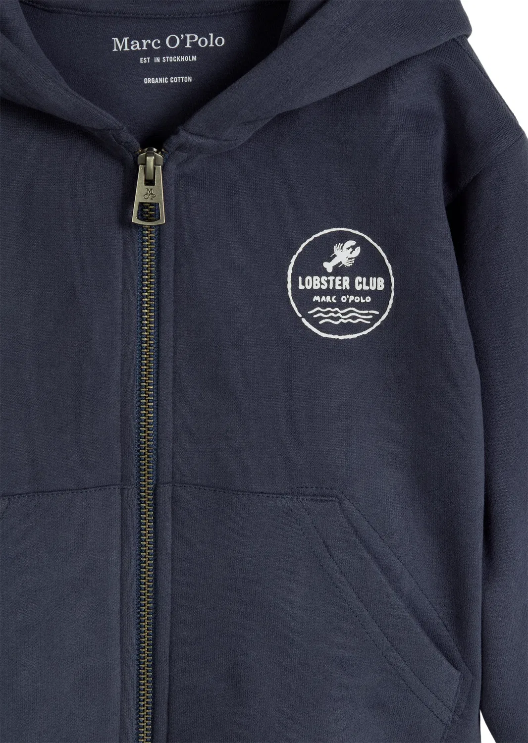 Свитшот с капюшоном из органического хлопка Marc O'Polo, синий — фото 3