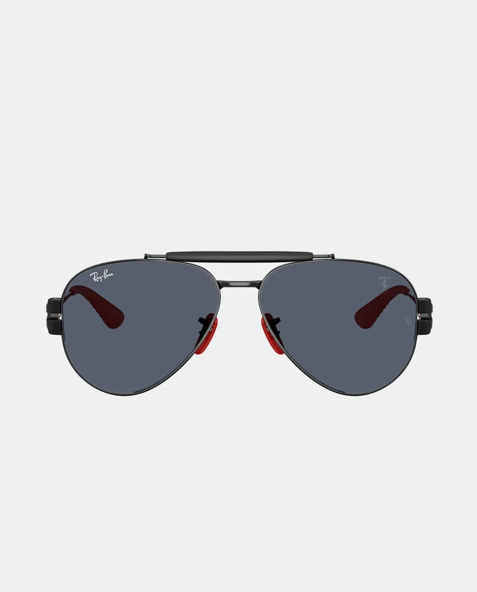 

Унисекс овальные металлические солнцезащитные очки Ray-Ban, черный