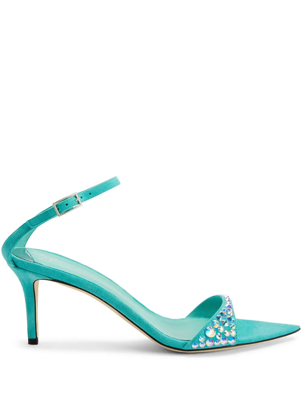 Босоножки Intriigo Queen 70 с кристаллами Giuseppe Zanotti, синий