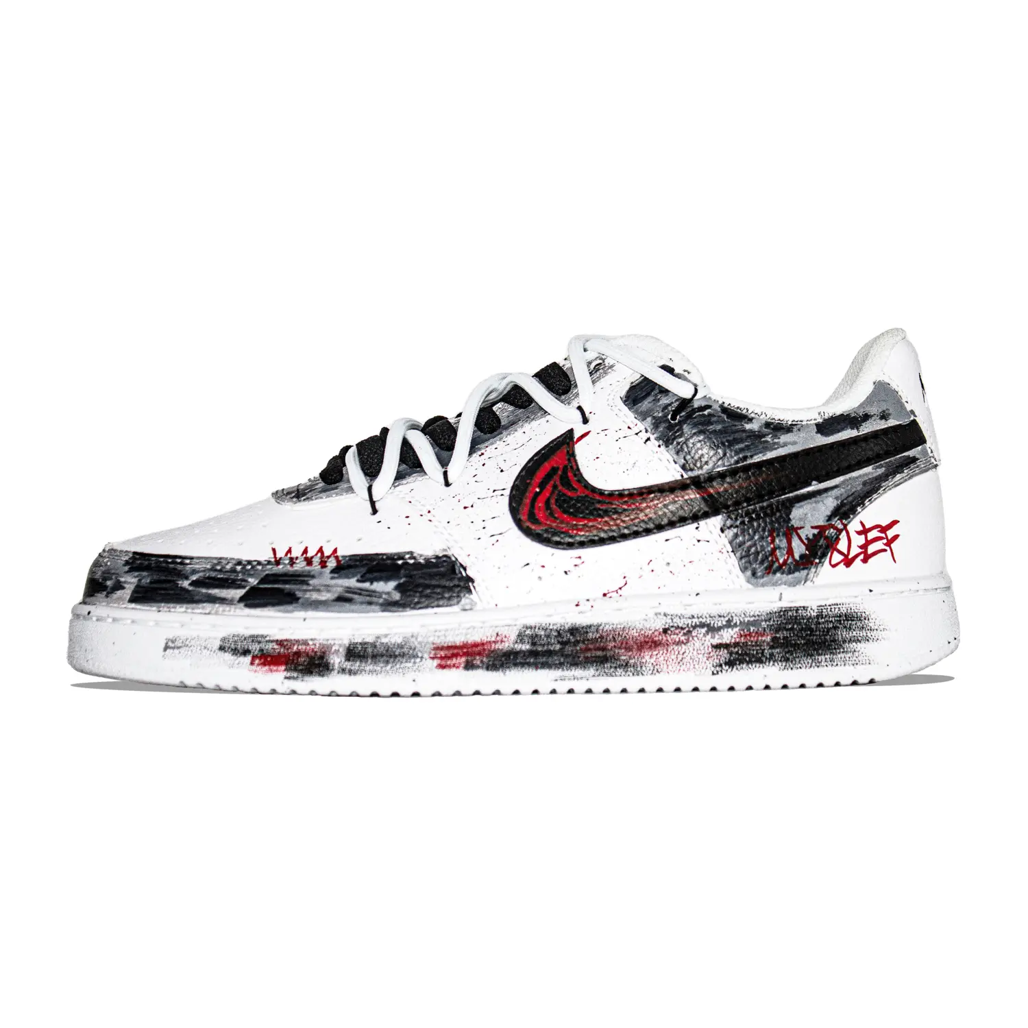 

Nike Кроссовки Court Vision 1 для скейтбординга, износостойкие, низкие, мужские, черно-красные