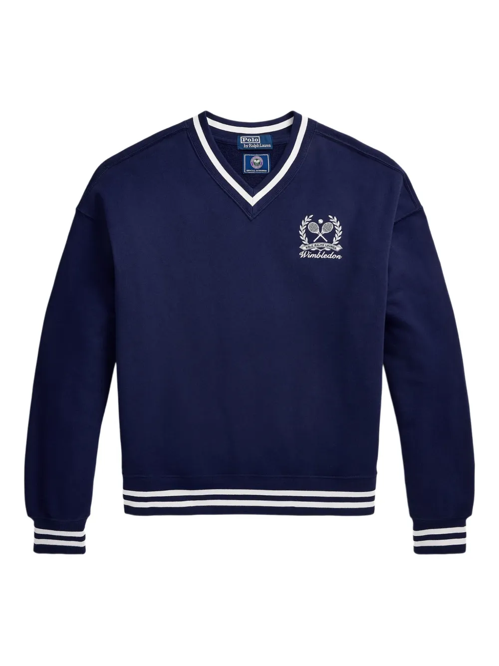 

Толстовка с V-образным вырезом и вышивкой POLO RALPH LAUREN, синий