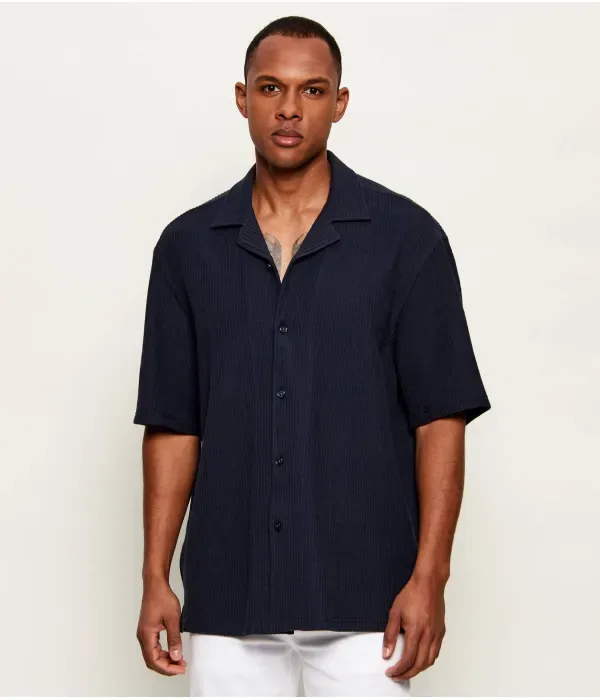 Рубашка C-LARS-CAMP-B-262 relaxed fit Boss, темно-синий