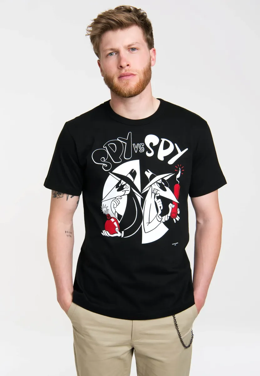

Футболка Logoshirt "Шпион и шпион - Шпион против шпиона" с великолепным принтом спереди, черный