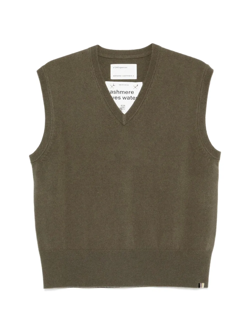 

Топ с V-образным вырезом Extreme Cashmere, зеленый