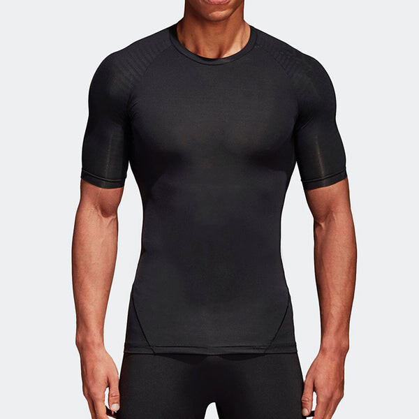 Футболка adidas Ask Tec Tee Ss Tight Gym Sports Short Sleeve Black, черный — фото 3