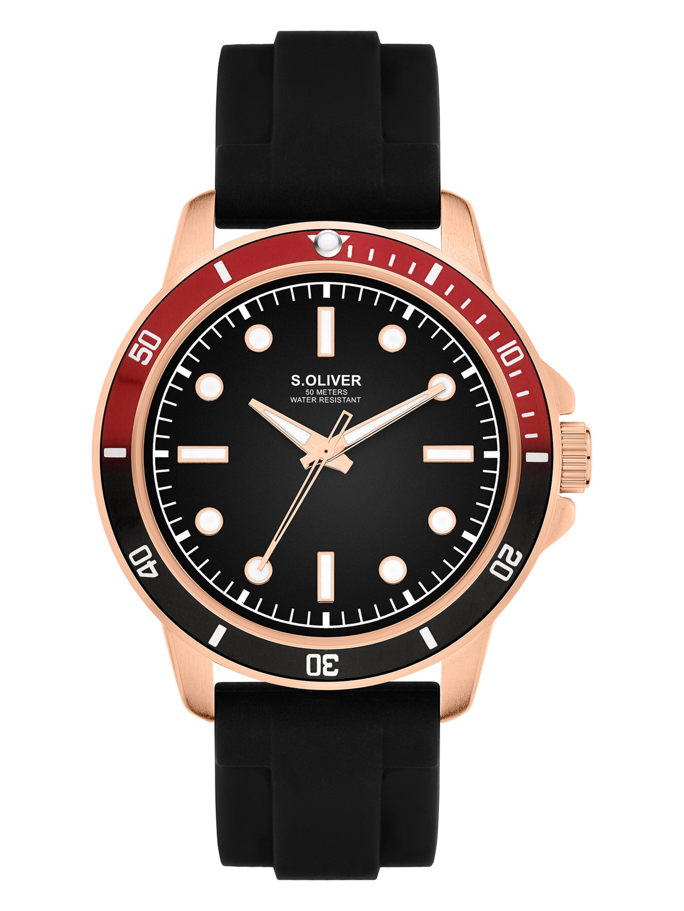 

s.Oliver Аналоговые часы в черном цвете