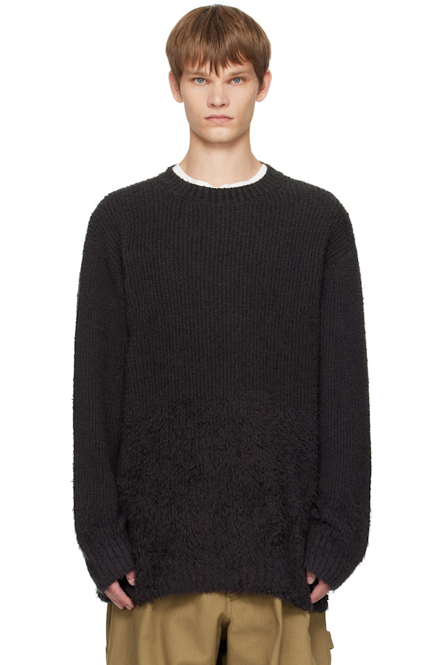 

Yohji Yamamoto Свитер с круглым вырезом и серым градиентом