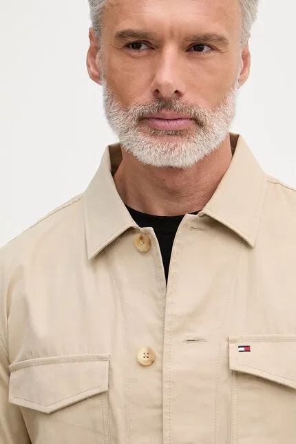 Куртка Harrington мужская Tommy Hilfiger, бежевый — фото 4