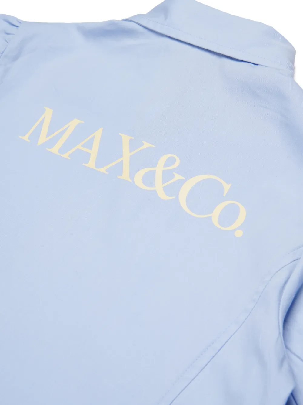 Рубашка с короткими рукавами и логотипом Max&Co. Kids, синий — фото 4