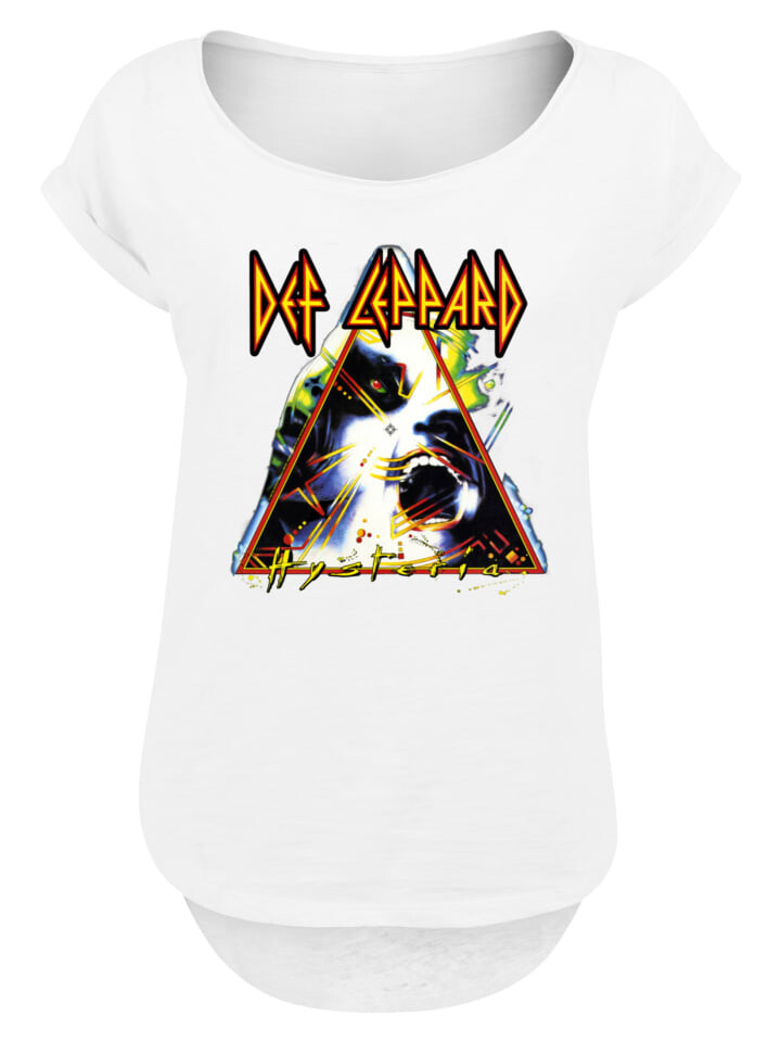 

Футболка F4NT4STIC Long Cut T-Shirt Def Leppard Hysteria, белый