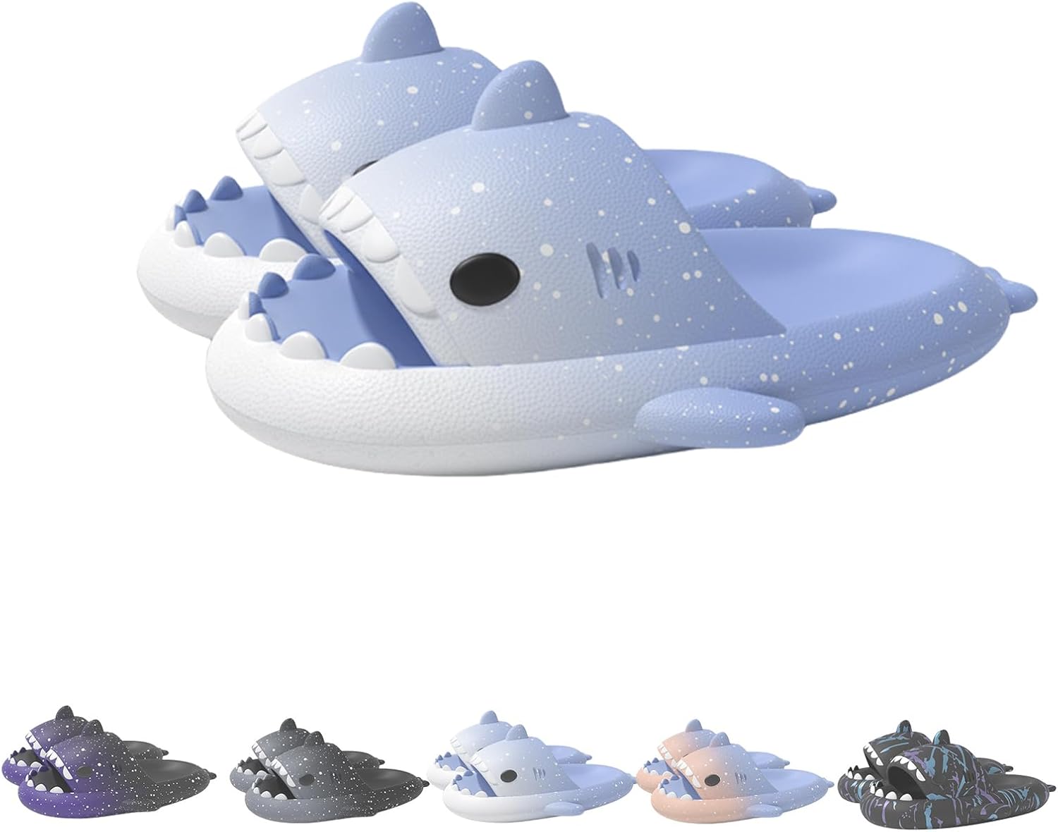 

Сланцы с пятнистым сиянием, противоскользящие и быстросохнущие с облаками звездного неба, градиентные сланцы-акулы унисекс Generic, синий