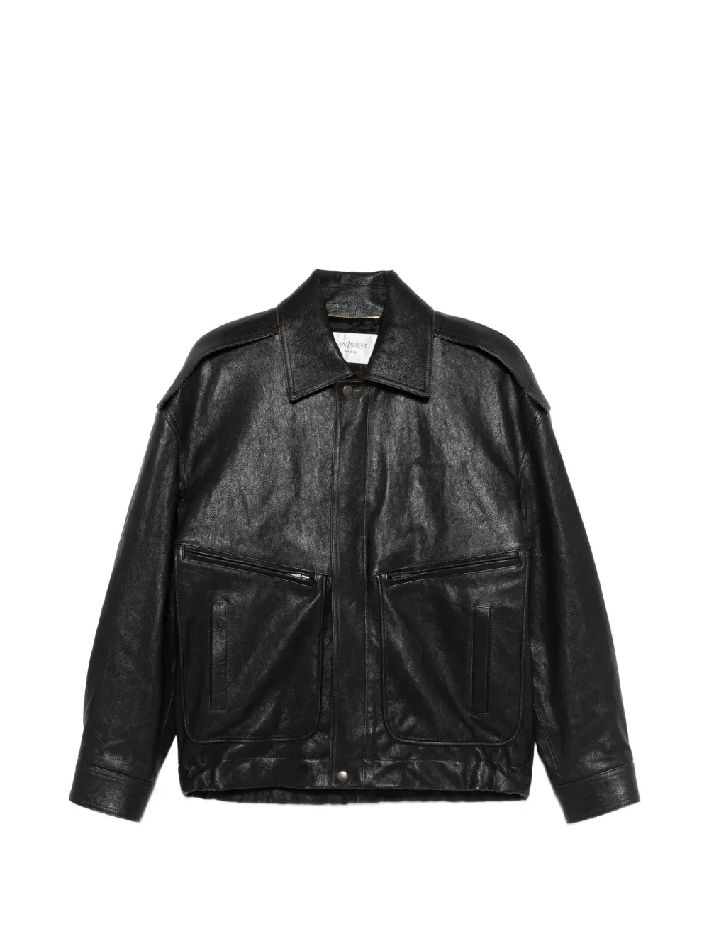 Кожаная куртка Saint Laurent, черный