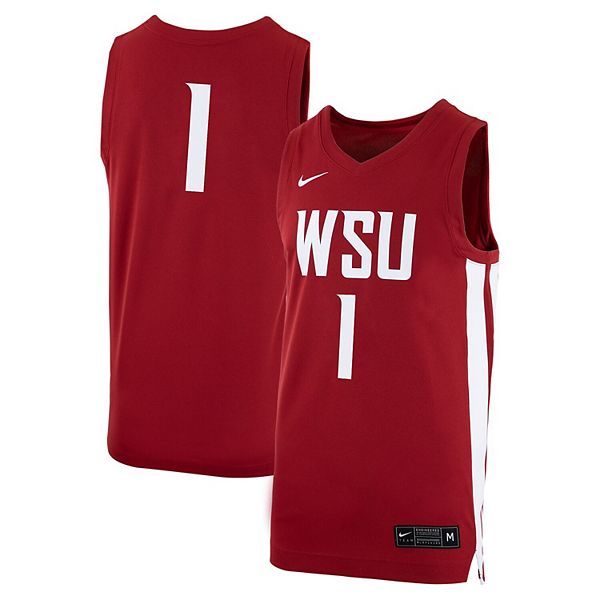 

Мужская баскетбольная форма Washington State Cougars #1 crimson Nike