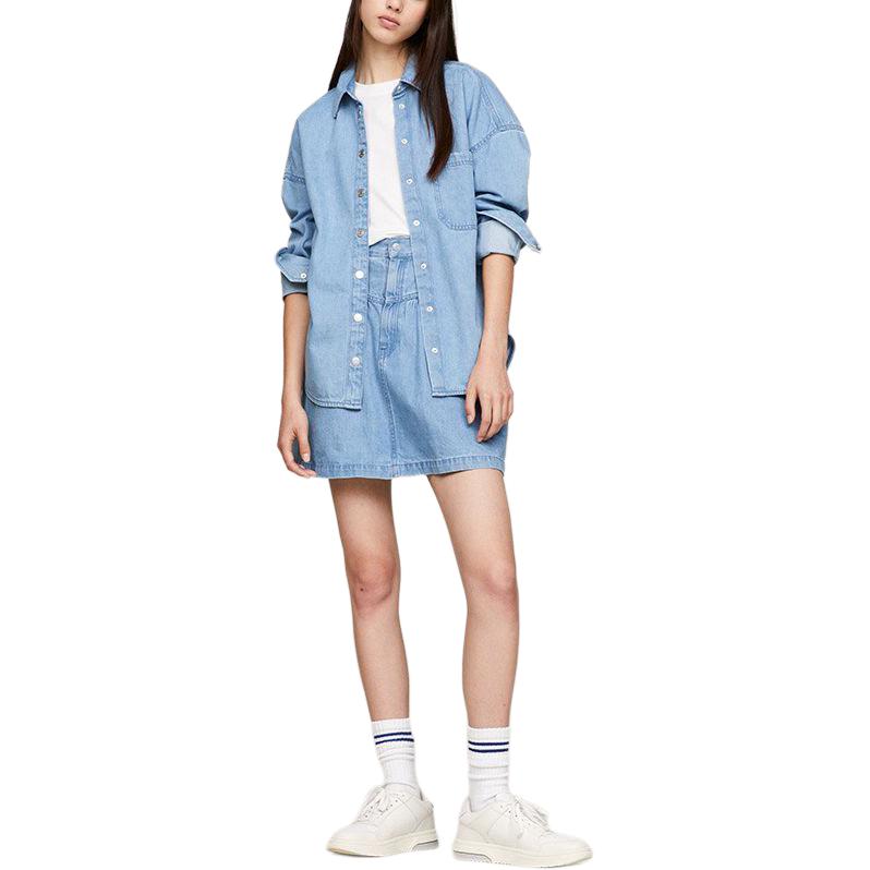 Tommy Hilfiger Джинсовая короткая юбка Denim Blue — фото 4