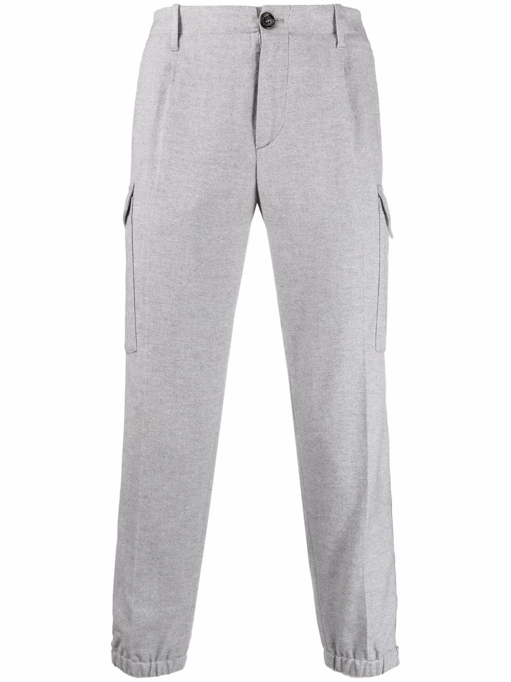 

Прямые брюки строгого кроя Brunello Cucinelli, серый