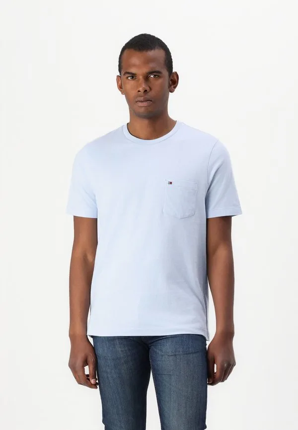 Базовая однотонная футболка с карманом Tommy Hilfiger, Breezy Blue