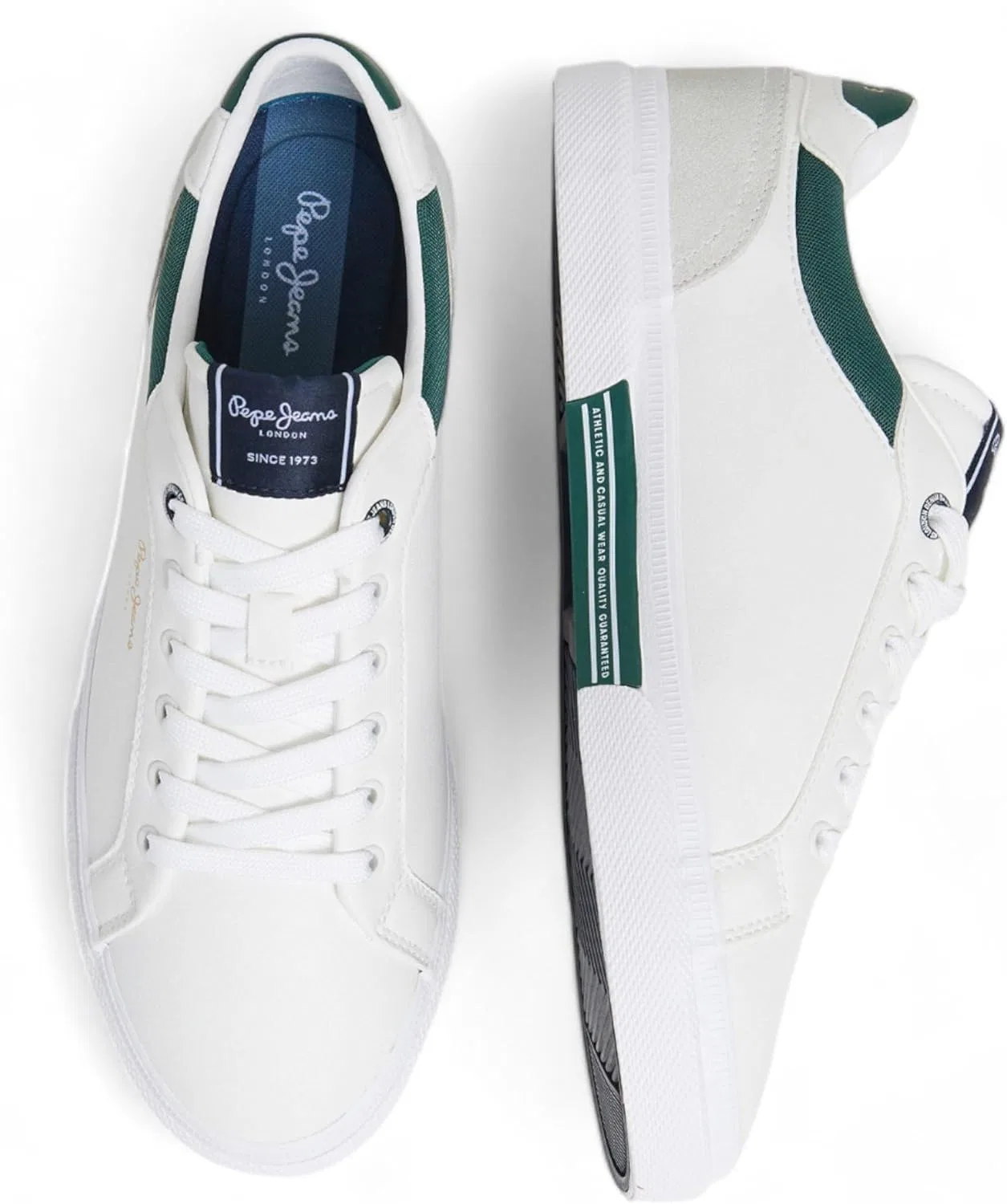 Кроссовки Pepe Jeans Kenton Court Trainers, Green Ivy Green — фото 4
