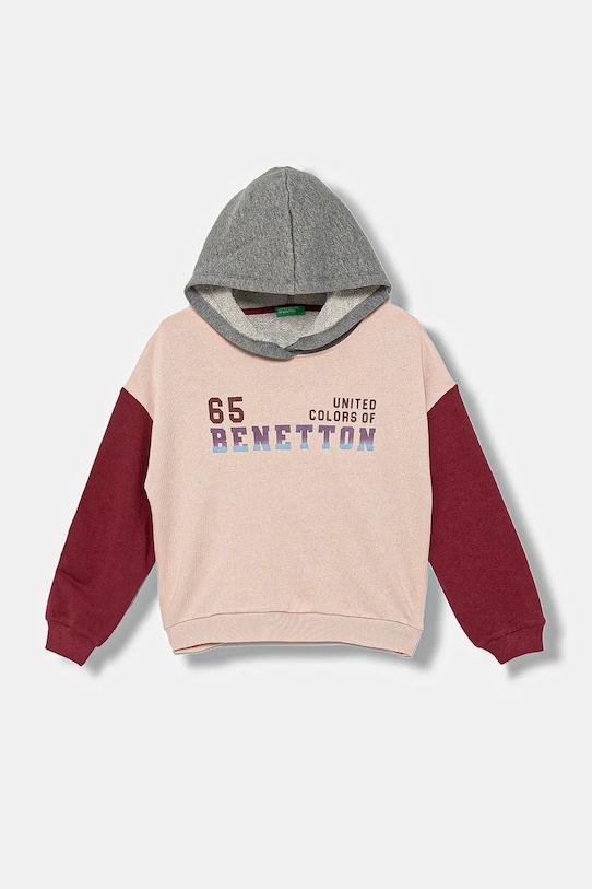 

Детская хлопковая толстовка United Colors Of Benetton, розовый