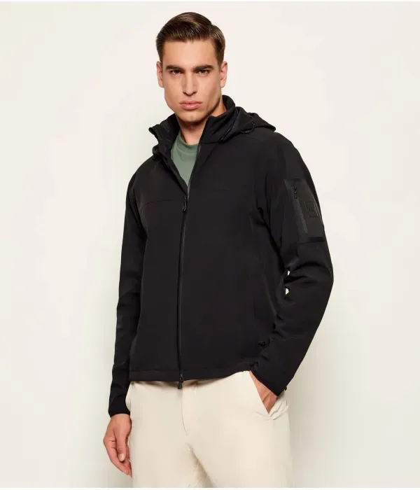 Куртка OW_Hexashell JT HD regular fit Boss Green, черный