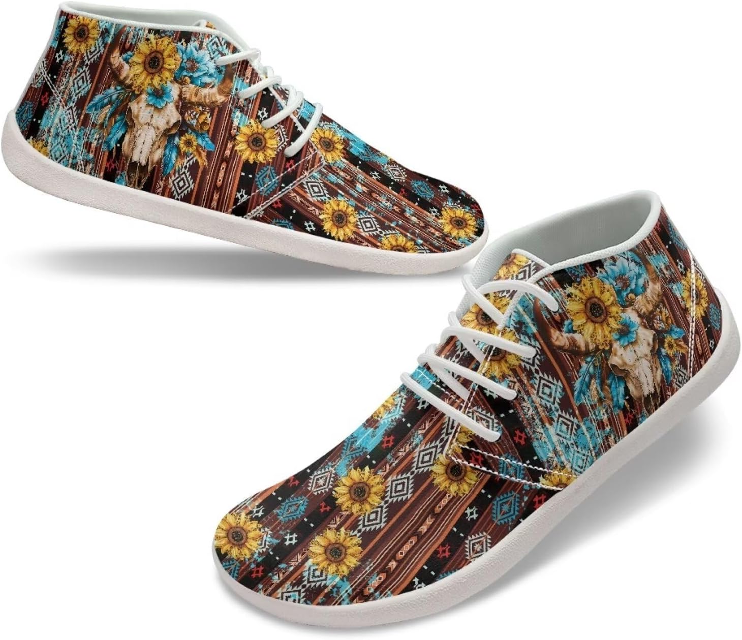 

Мужские кроссовки для бега, походные ботинки, водонепроницаемые кожаные туфли для мужчин Fonplted, Sunflower Cow Horns