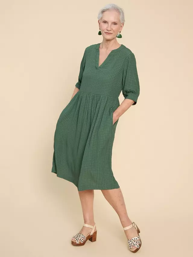 

Платье White Stuff Amelia Knee Length, цвет mid green