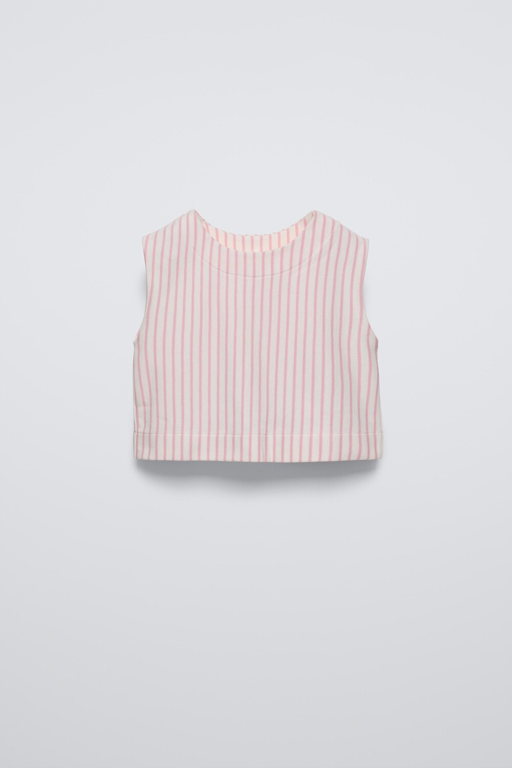 

Полосатый топ с бантиками ZARA, розовый
