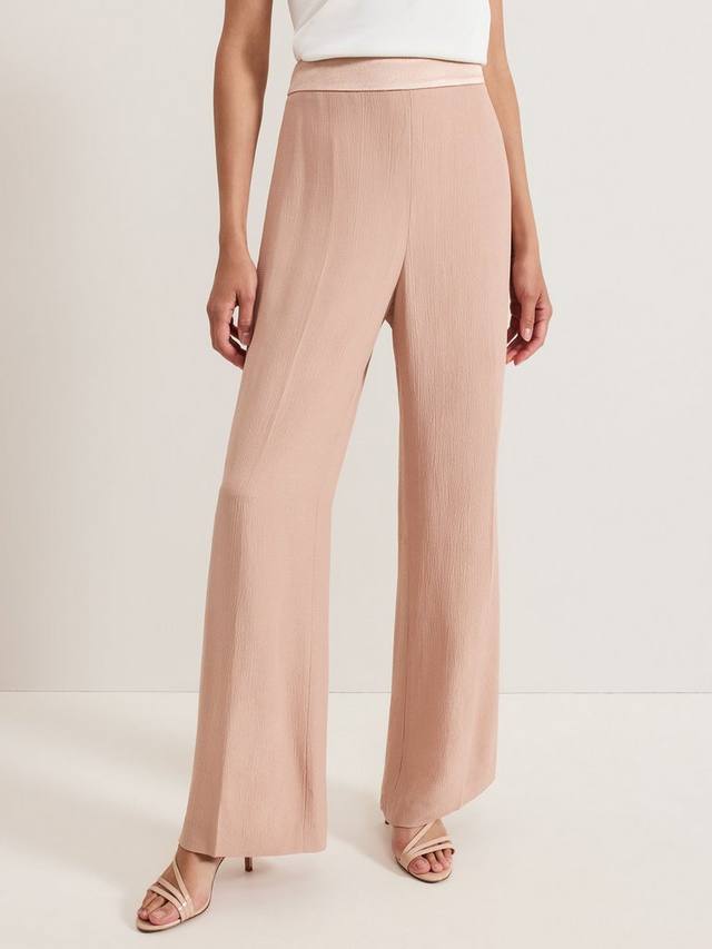 

Текстурированные брюки с прямыми штанинами jorja Phase Eight, цвет Pale Pink