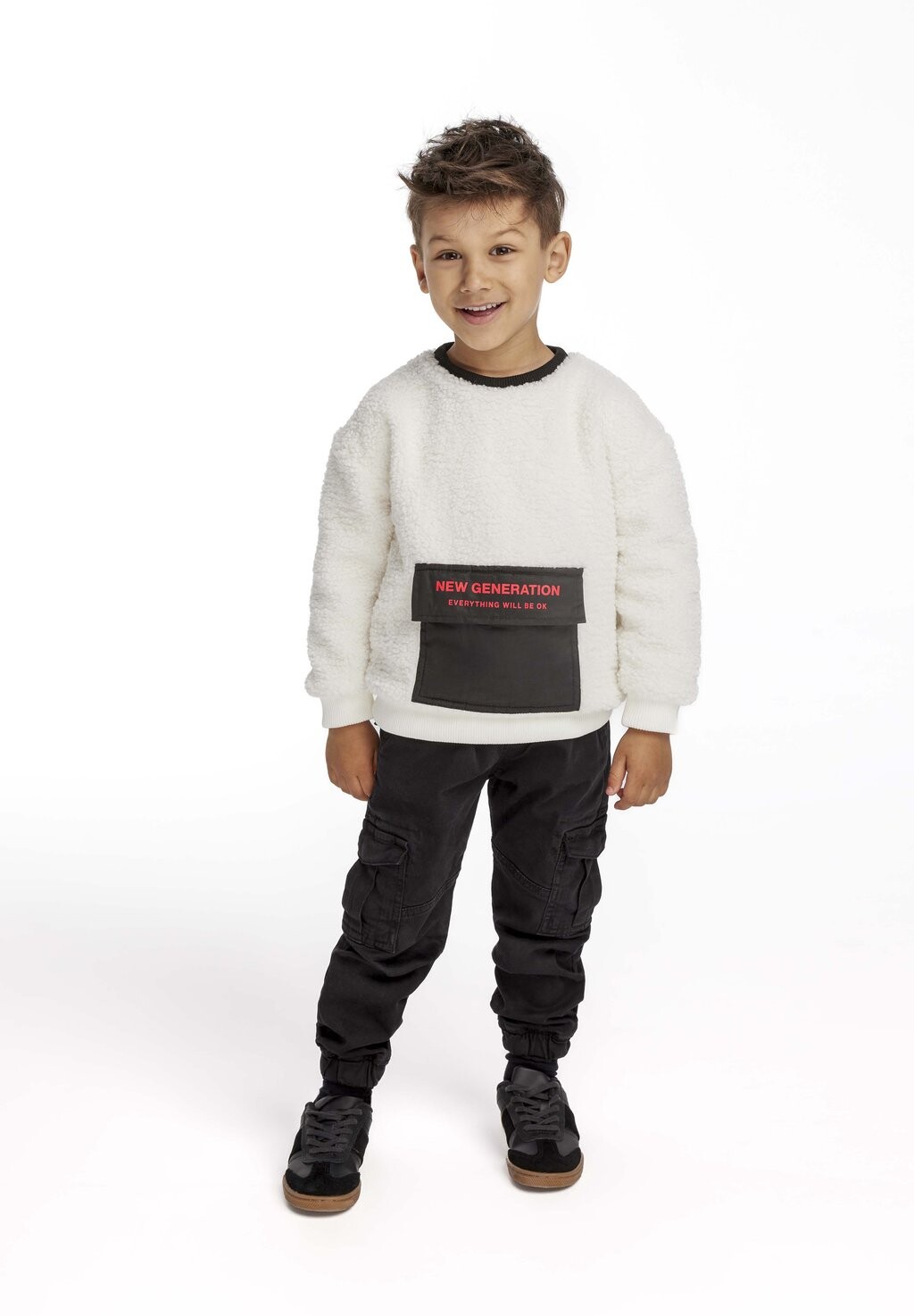 

Флисовый свитер POCKETS STANDARD MINOTI, цвет off white