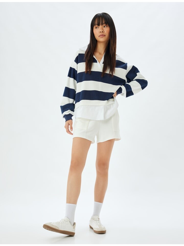 

Толстовка KOTON Sweatshirt, цвет Marineblau Gestreift