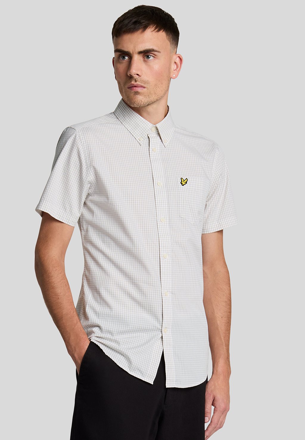 

Рубашка SHORT SLEEVE GINGHAM Lyle & Scott, светло-серый