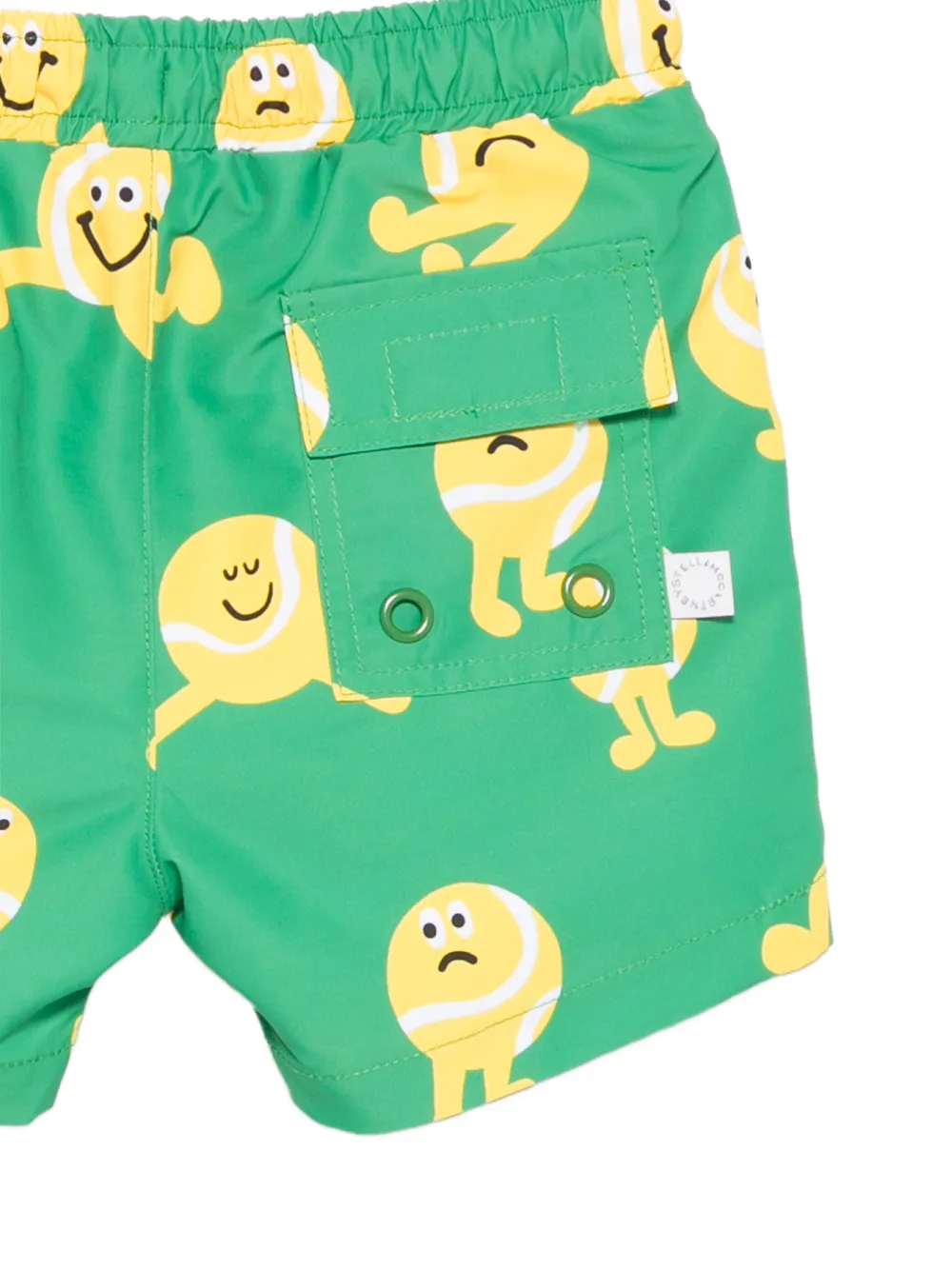 Плавательные шорты на завязках Stella Mccartney Kids, зеленый — фото 3