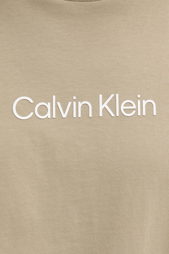 Хлопковая футболка Calvin Klein, зеленый — фото 3