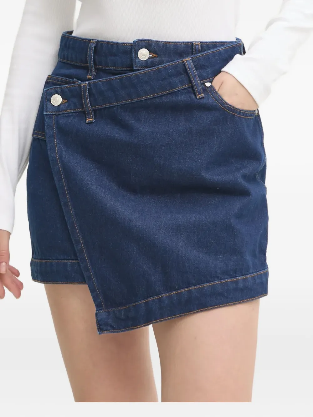 

Мини-юбка с тиснением в виде звезд Chiara Ferragni, синий