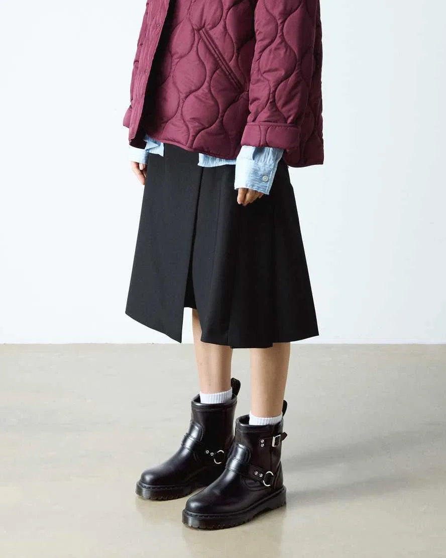 Кожаные байкерские ботинки Anistone Harness Orleans Dr Martens, черный — фото 2