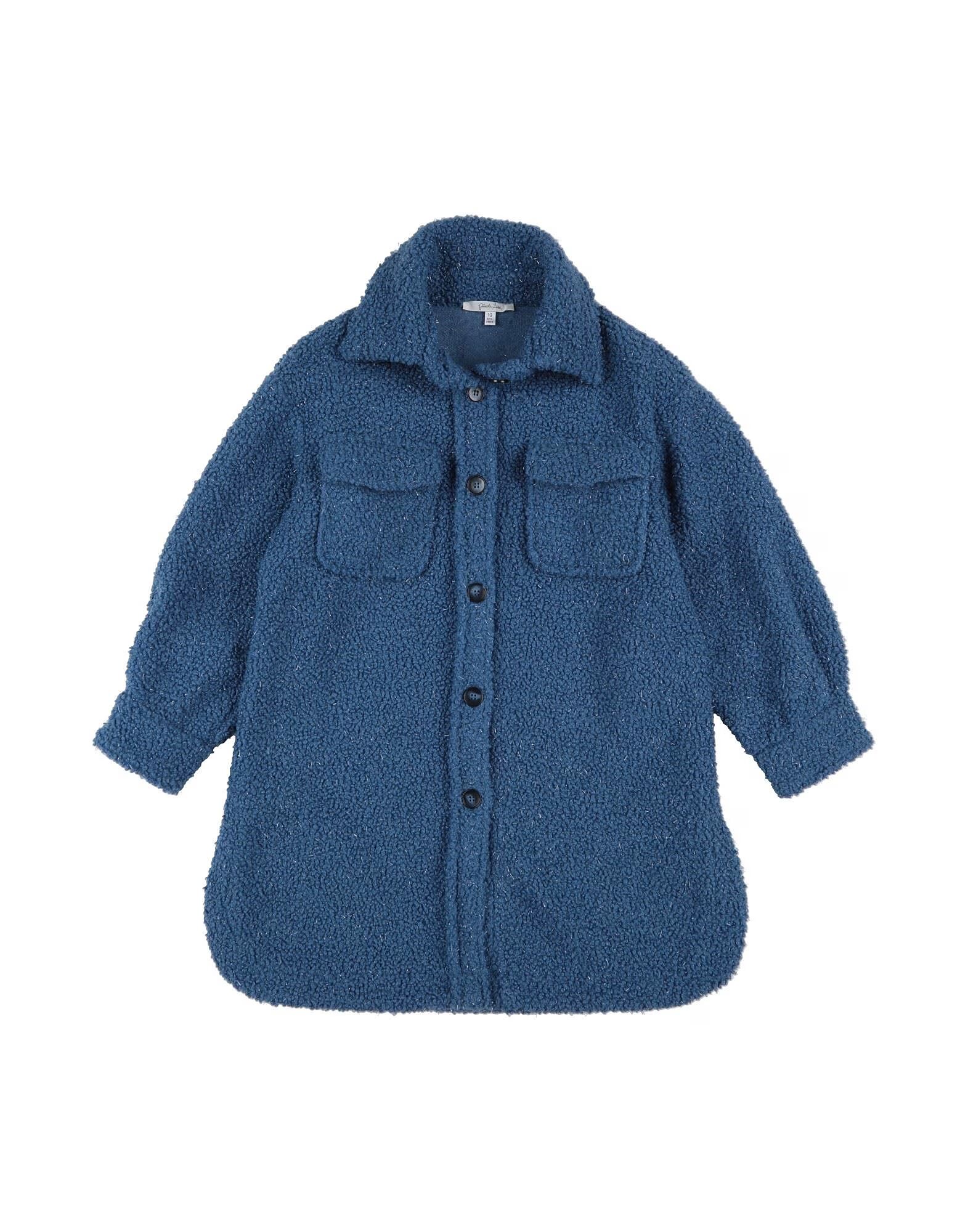 

Пальто для девочек Piccola Ludo, серо-синий