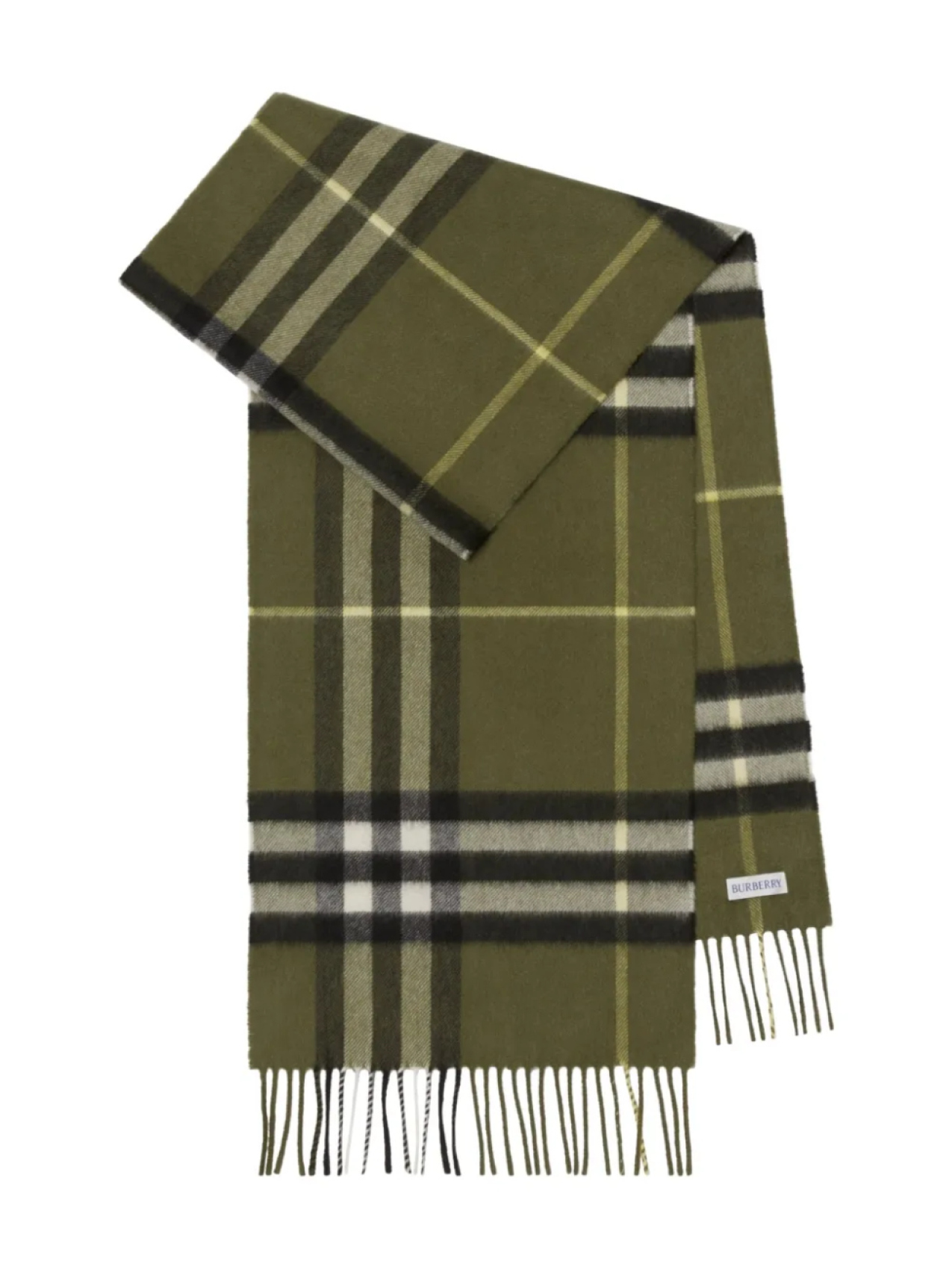 

Кашемировый шарф Burberry в клетку, зеленый