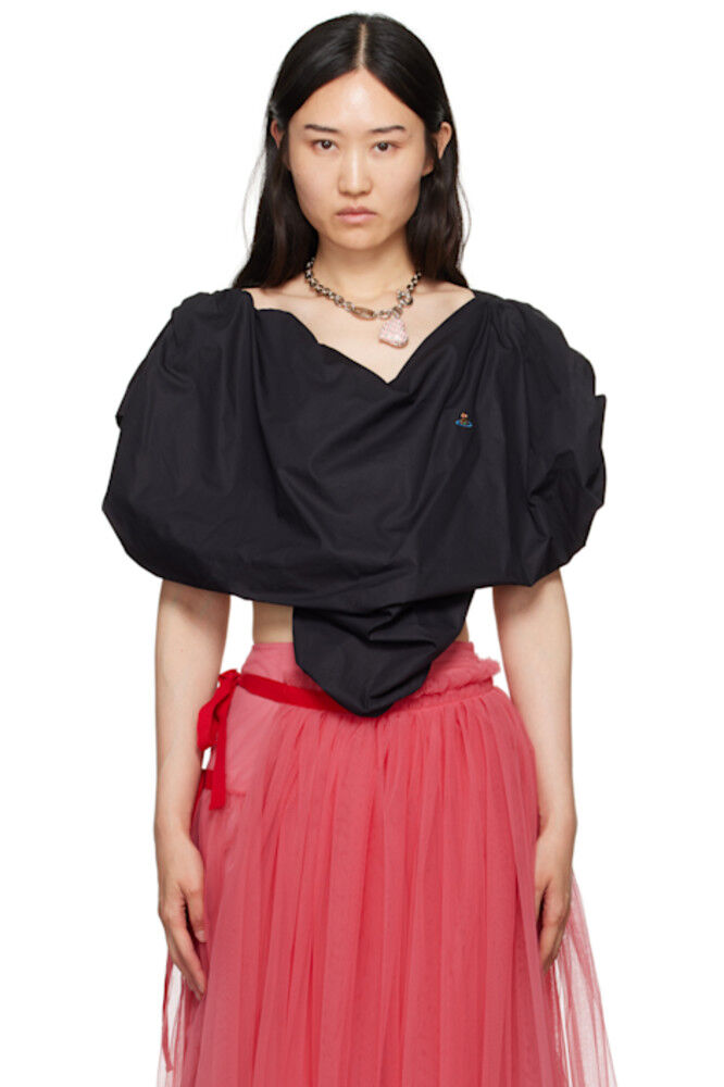 

Черная блузка с сердечками Vivienne Westwood