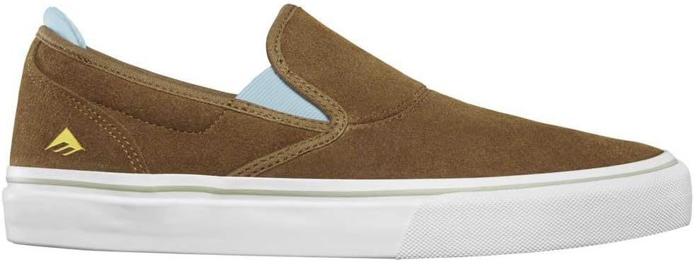 Слипоны Emerica Wino G6 - лучшие слипоны из доступных, удобный доступ к конькам, усиленная конструкция, амортизация, подходят для повседневной носки до 2025 года, синий/коричневый — фото 4