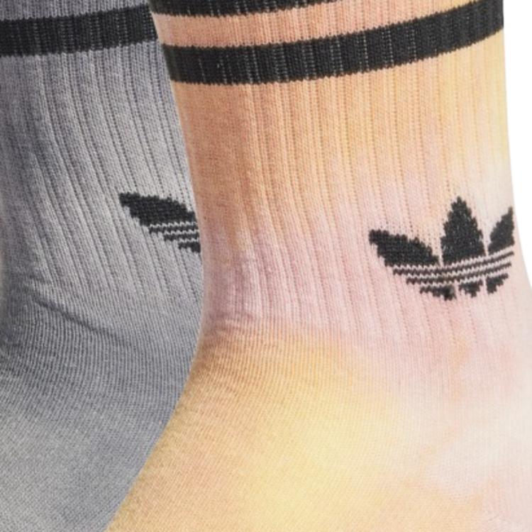 Носки до середины икры Унисекс 2 пары Adidas Originals (Чистый Качественный Серый/Черный) — фото 4