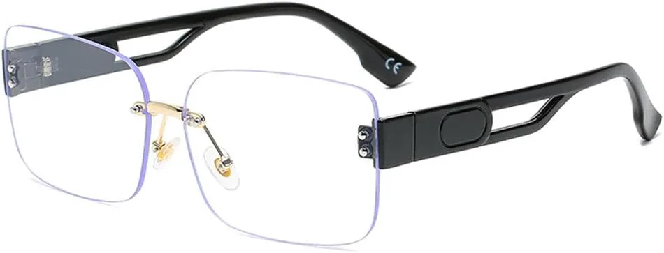 

Солнцезащитные очки без оправы, прямоугольные, синие, для женщин и мужчин, 2027 год. Солнцезащитные очки с градиентными линзами, прямоугольные, без оправы MTZJH, C7