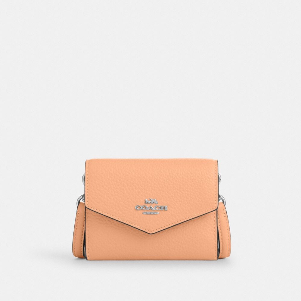 

Картхолдер COACH Mini Envelope Wallet With Strap, цвет Sv/Faded Blush