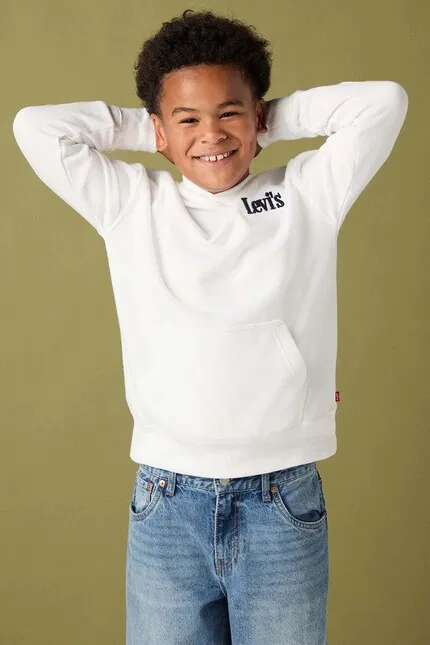 Худи детское Classic and Clean Levi's, белый — фото 4
