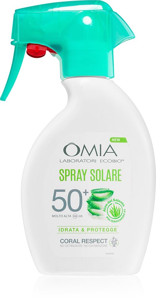 

Солнцезащитный спрей Aloe vera del Salento с увлажняющим эффектом Omia Laboratories, spf 50+ 200 мл