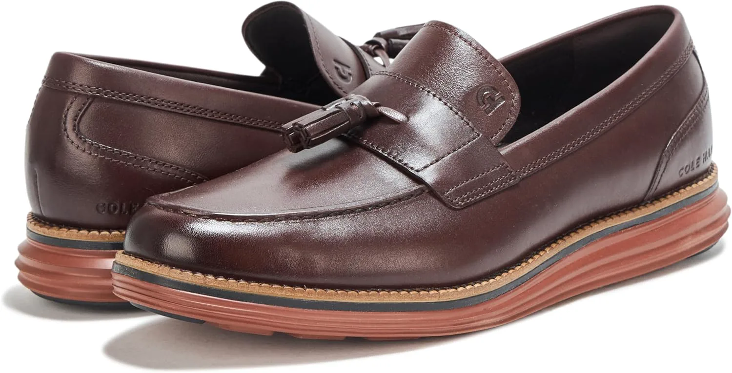 Мужские лоферы Cole Haan Originalgrand Meridian с кисточками, коричневый/черный — фото 3