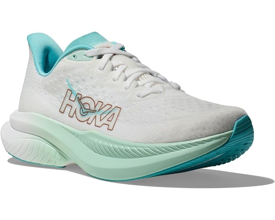 Кроссовки Hoka Mach 6, цвет Frost/Rose Gold