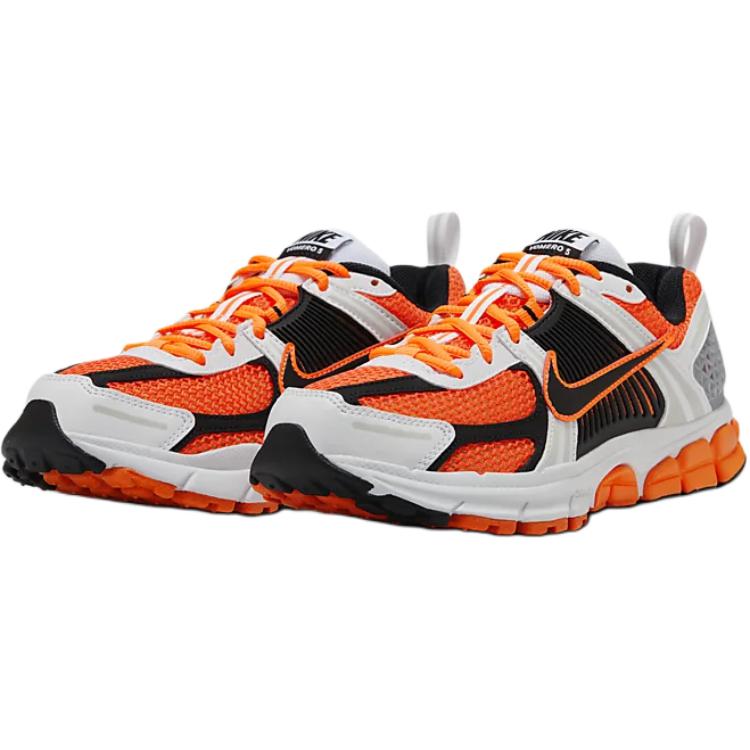 Nike Air Zoom Vomero 5 Детские противоскользящие и износостойкие дышащие низкие кроссовки для бега Оранжевый Голландский оранжевый/Белый/Металлический серебристо-серый Черный — фото 3