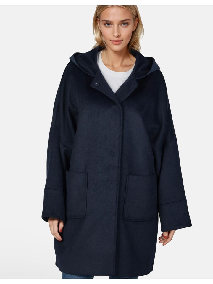 

WHITE LABEL Шерстяное пальто темно-синего цвета