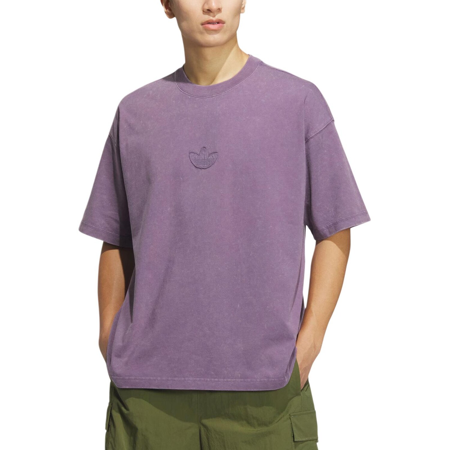 Футболка мужская WASHED фиолетовая Adidas Originals, фиолетовый — фото 3