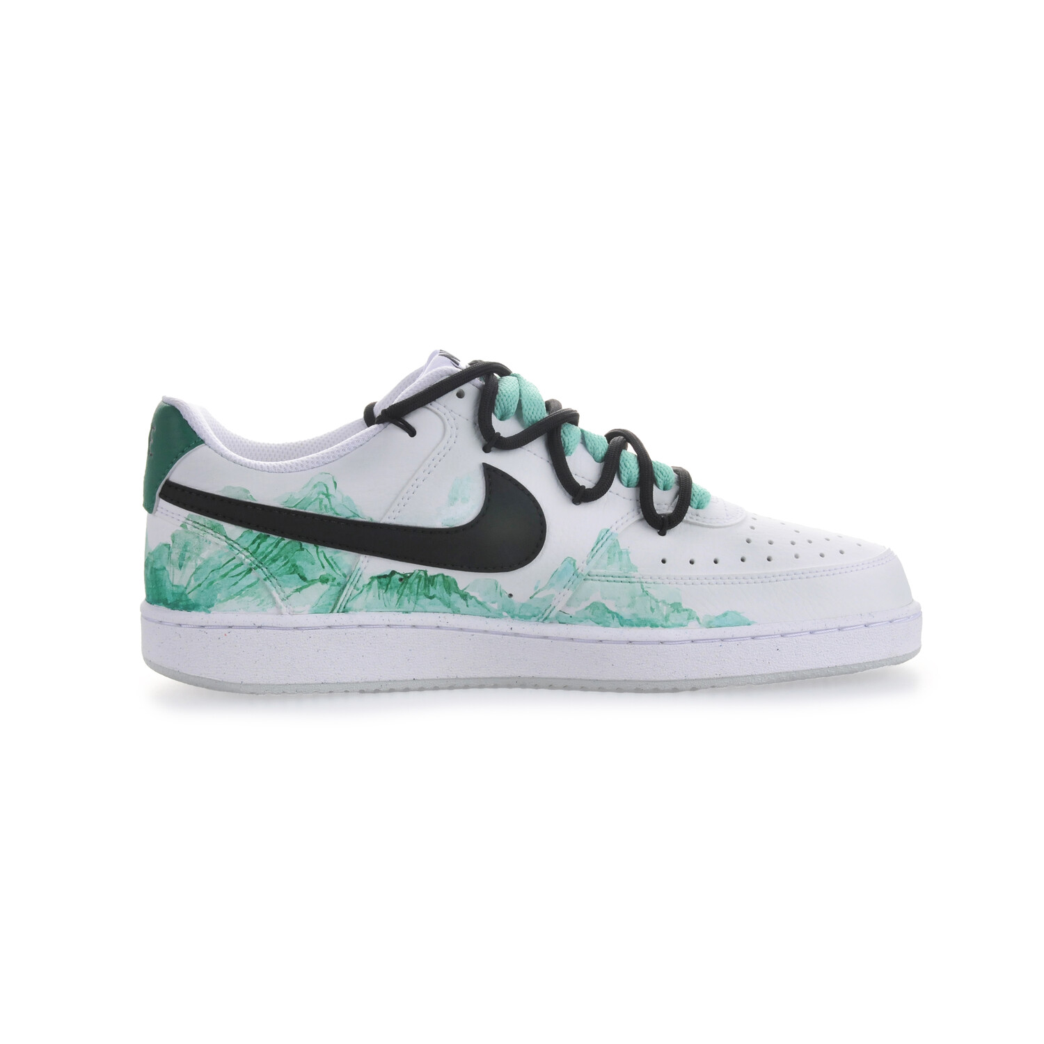 

Кроссовки Nike Court Vision 1 Skateboarding Shoes Men Low-top White/Green/Black, цвет Jasper