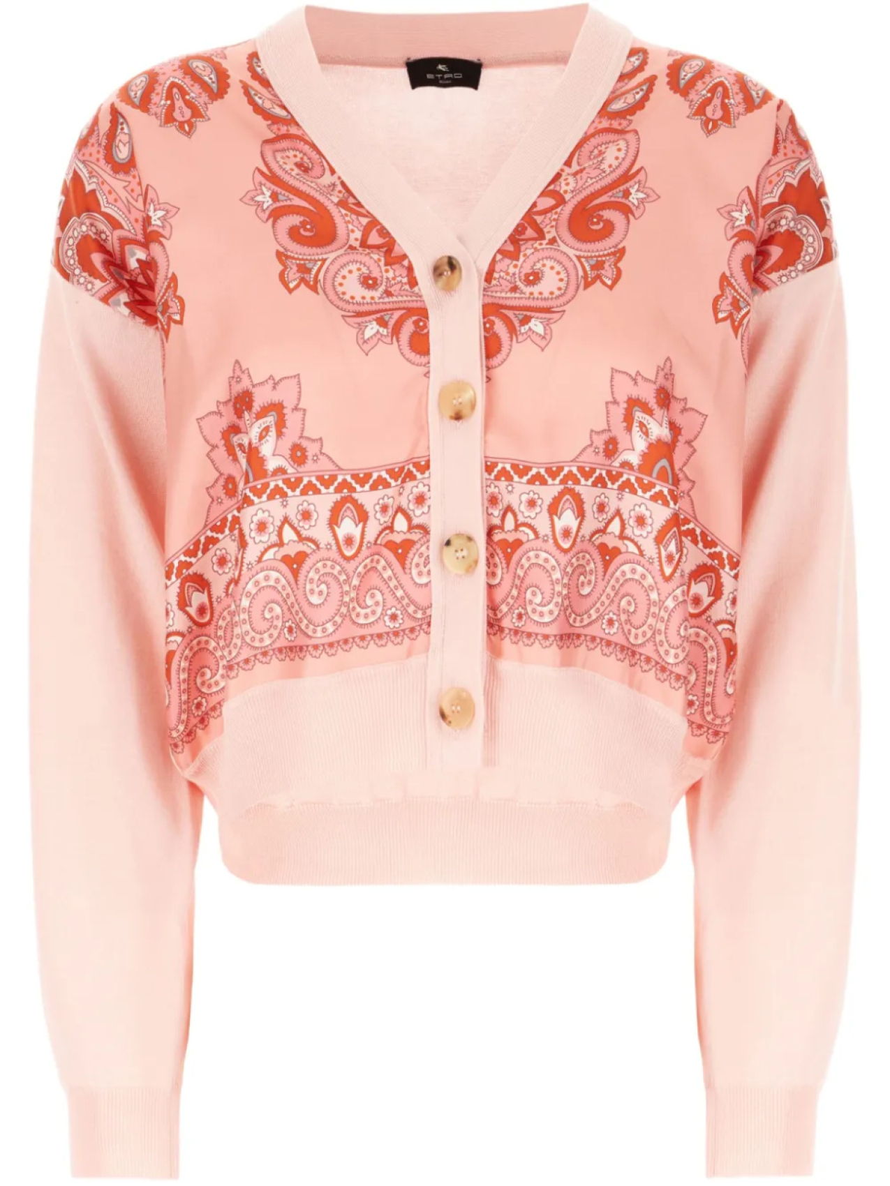

Кардиган ETRO с узором пейсли, розовый